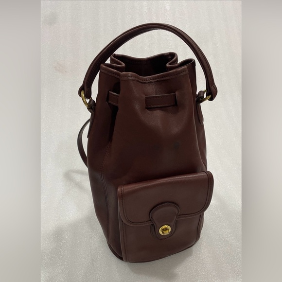 Vintage Coach No. C8B-9992 Backpack Rucksack Turn Lock Espresso Leather Handbag - Picture 1 of 12